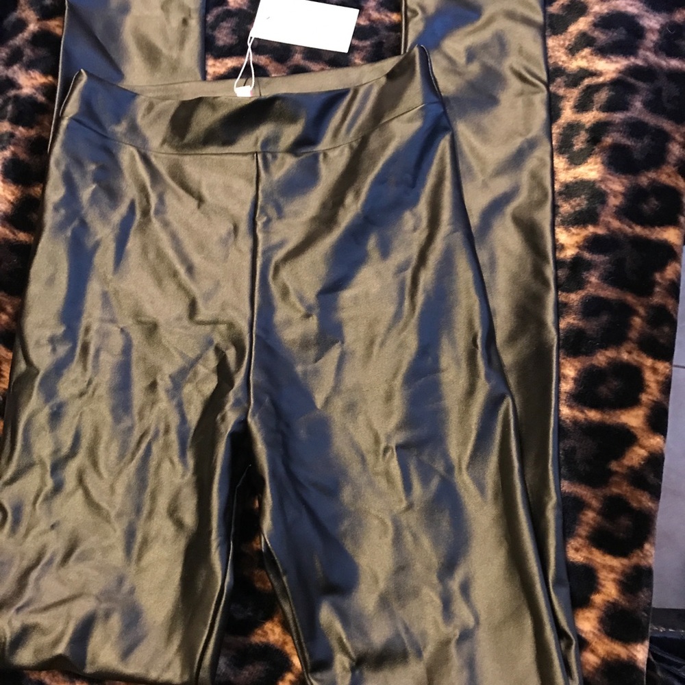 Faux leather leggings